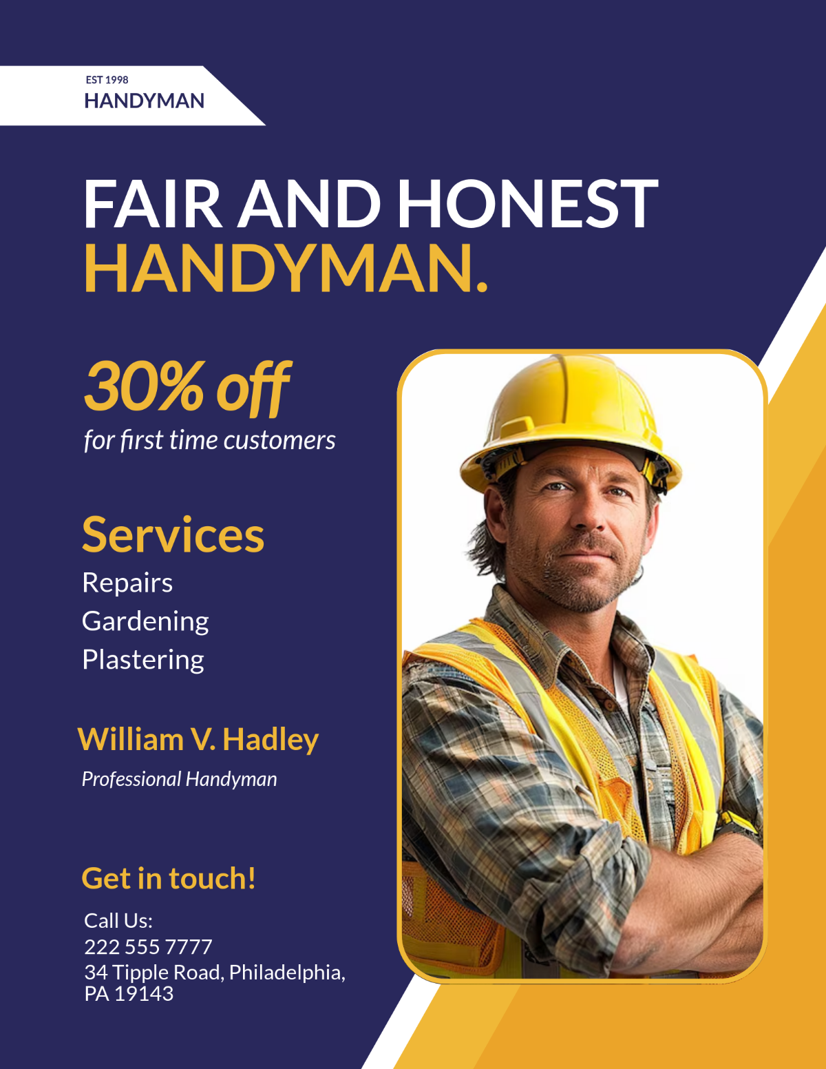 Professional repair templates featuring tool visuals and service checklists to promote contractors and home maintenance experts.