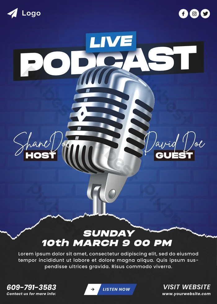 🎙️ Podcast Launch Flyer